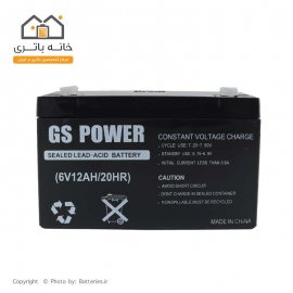 باتری خشک 6 ولت 12 آمپر ساعت جی اس پاور-GS power