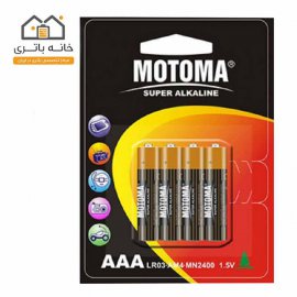 باتری نیم قلمی سوپر آلکالاین 4 عددی موتوما مدل LR03